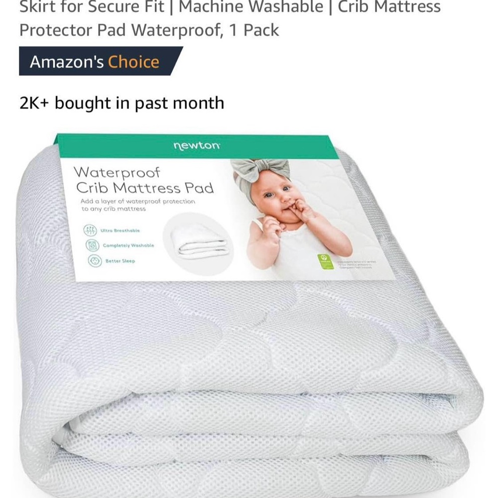 Brand New Newton 100% Breathable Waterproof Baby Crib Mattress Cover
